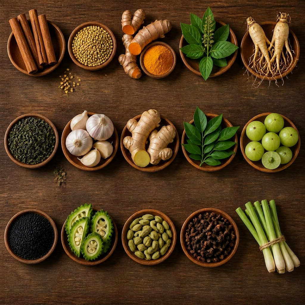 15 premium African and Asian herbs used in Diabeticare
